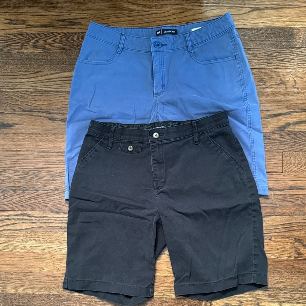 Lee Women's Blue and Black Shorts Set Size 10